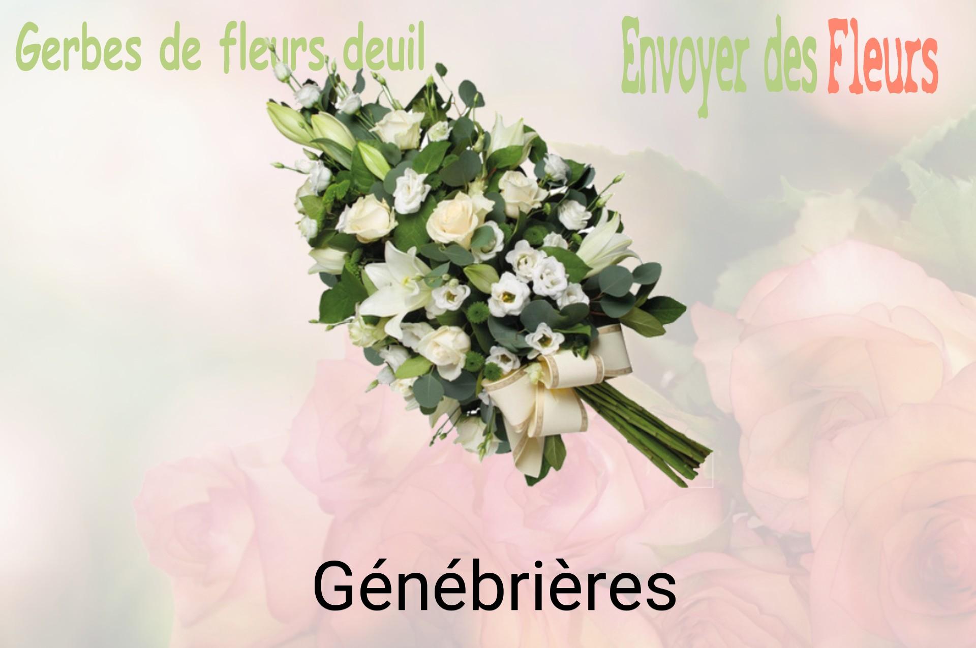 Gerbe de fleurs de deuil livrée à Génébrières